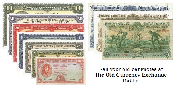 best shop for Irish banknotes, Dublin, Ireland