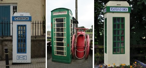 A selection of public phone boxes from Ireland
