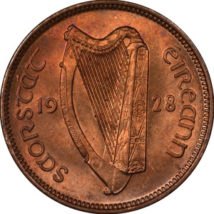 1928-68 Irish Penny (reverse design)