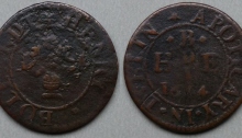 The trade token of Dublin, Henry Bollardt, dated 1654