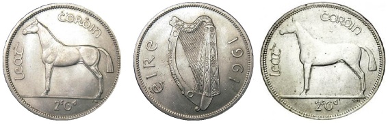1961 Ireland halfcrown