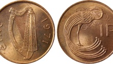 1971 Ireland decimal penny