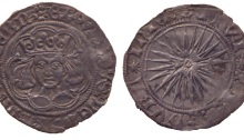 Edward IV 1467 Irish double groat, sun & roses coinage, Dublin mint