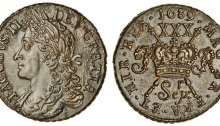 Gunmoney, Large Halfcrown, 1689 Sepr + full colon, with 'r' above - between e and p (DF 379; S.6579D)