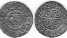 John as Lord, Second DOMinus coinage, Halfpenny, Waterford mint, c.1190 - c.1199, S.6208. 0.77 g., moneyer Gefrei. Obv. legend IOHANNES DOM around diademed facing head. Rev. legend GEFREI . ON WAT around voided cross potent with annulet. Good Very Fine with good centering and all legends well struck. Old tone. Seldom seen moneyer for this scarce issue