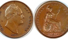 1837 GB & Ireland Copper Penny (William IV)