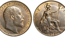 1908 GB & Ireland bronze penny (Edward VII)
