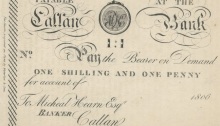 1806 Callan Bank (Michael Hearn) One shilling & one penny - Unissued facsimile