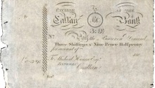 180_ Callan Bank, Three Shillings and Ninepence-Halfpenny, 180–, unissued, for Michael Hearn