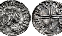 Irish Coin Daily: Hiberno-Norse Silver Penny (Phase I, Class B – Long Cross type) in the name of Sihtric. (Beorhtnoth, moneyer). Struck c 1000-1010