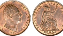 1831 GB & Ireland copper halfpenny (William IV)