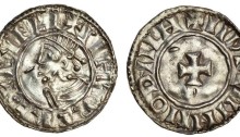 Hiberno-Norse Silver Penny (Phase I, Class D – Small Cross Type) in the name of Sihtric / Moneyer IIDREMIN. The Old Currency Exchange, Dublin, Ireland.