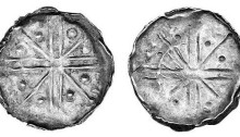 Hiberno-Norse Phase VII Silver Penny - Voided Cross, with Pellets & Sceptres. The Old Currency Exchange, Dublin, Ireland.