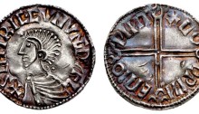 Hiberno-Norse Phase 1, Class B – Silver Penny Long Cross Type. Sihtric king of Dublin, Godwine of Winchester (rare CONUNC issue). The Old Currency Exchange, Dublin, Ireland.