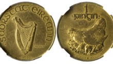 1927 Morbiducci's Irish pattern, penny (Copper-Aluminium)
