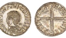Hiberno-Norse Phase 1, Class B – Silver Penny Long Cross Type. Sihtric king of Dublin, BYRHTMAER of Winchester (rare CONUNC issue). The Old Currency Exchange, Dublin, Ireland.