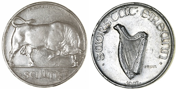 Morbiducci's Irish pattern (proof), Shilling in Silver