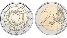 2015 Ireland - Special €2 commemorative coin (30th anniversary of the EU flag)