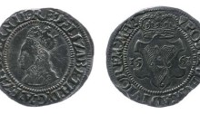 Elizabeth I, 2nd Irish Coinage (fine silver) Groat, dated 1561. Crowned bust to left / Three Harps posed on crowned shield, date either side