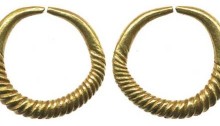 Gold Ring Money - Penannular ring (cable type) tapering to plain ends (c. 1300-100 BC), 4.62 - allegedly found in Co Wicklow