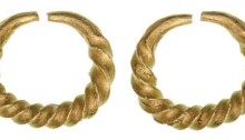 Gold Ring Money - Penannular ring of twisted form with blunt tapering terminals, late Bronze Age, 9.27g