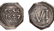 Charles I (1625-1649), Southern Cities of Refuge, Cork, Sixpence, 1647