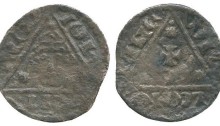 Ireland Halfpenny John, Third 'Rex' Coinage Limerick mint moneyer Willem 0.47g (DF 51, Withers 1a S 6232)