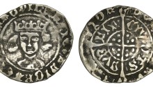 Henry VII, Late Portrait issue Groat, Dublin, type III, open flat crown, no tressure, rev. indented cross-ends, reads CIVITS, 1.66g (S 6464, DF 200). Good fine