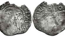 John, as Lord of Ireland, 1190-98 (Third Coinage, Dominus + Cross Pommée Issue) Carrickfergus mint, Roberd, moneyer